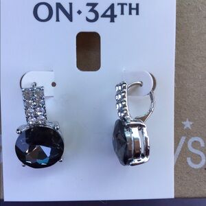 ON 34TH ear rings for sale grey/black new